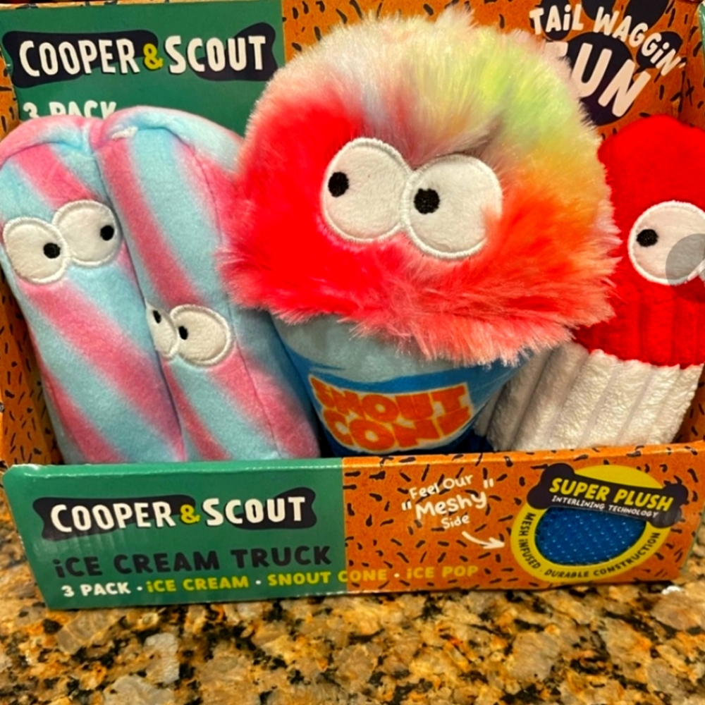 Cooper and scout Dog toy